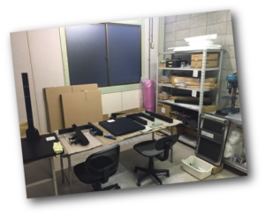 作業場所風景。制作場所